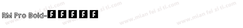 RM Pro Bold字体转换